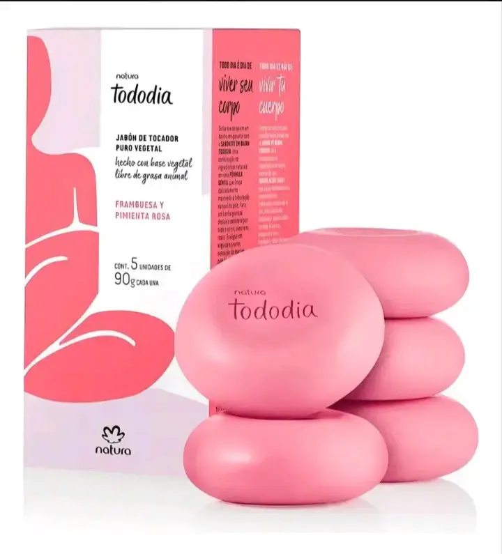 Jabón de Tocador Natura Tododia Frambuesa y Pimienta Rosa