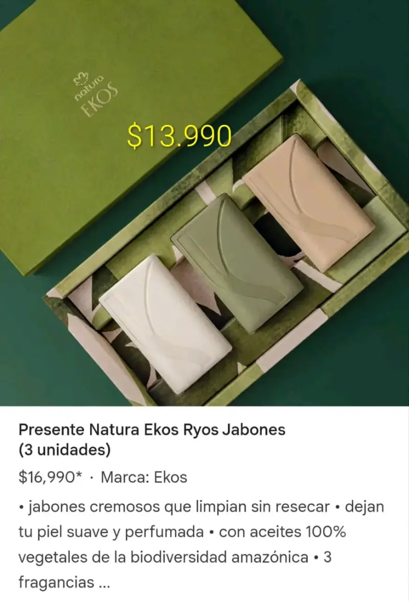 Set de Jabones Natura Ekos Ryos 3 Unidades