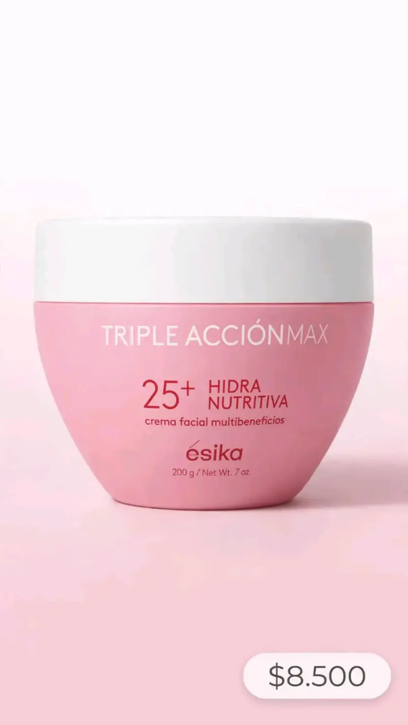 Crema Facial Hidra Nutritiva Ésika Triple Acción Max 200g