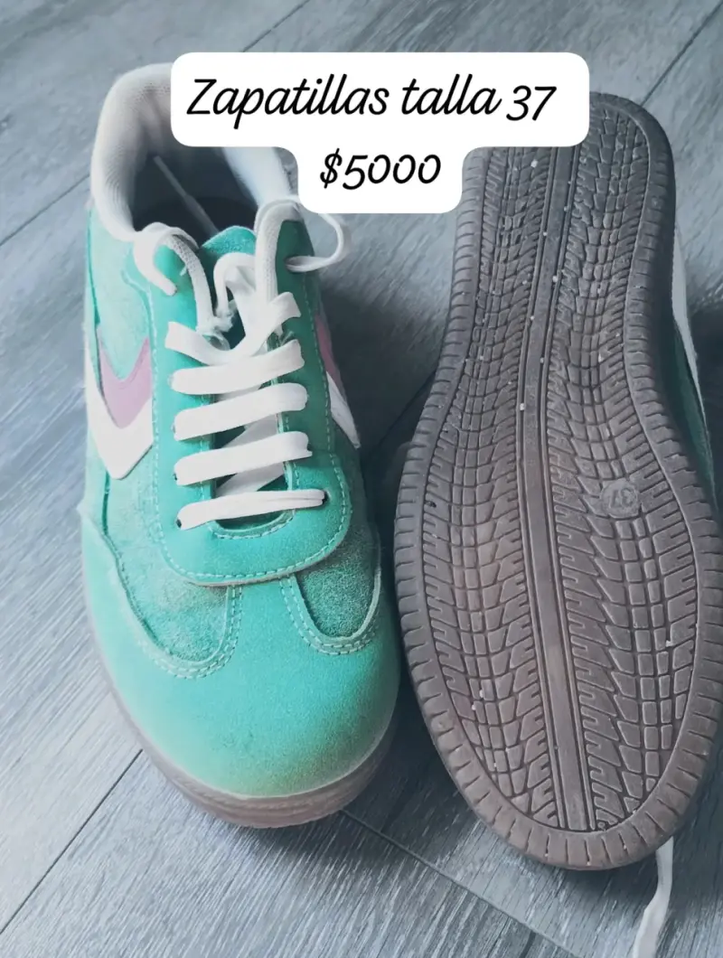Zapatillas verdes talla 37 en buen estado