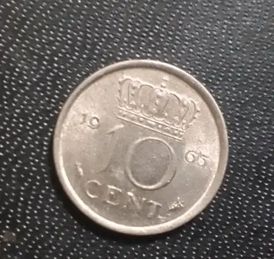 Moneda de 10 centavos Juliana 1965 Países Bajos - miniatura 2