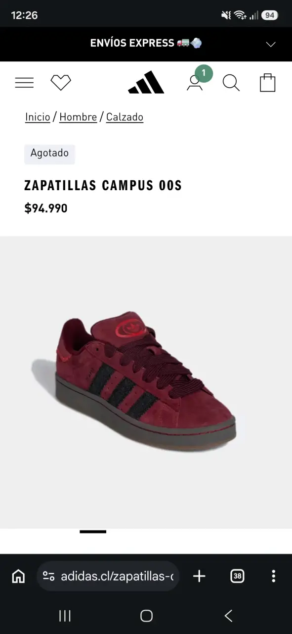 Zapatillas Adidas Campus 00s burdeos - 3