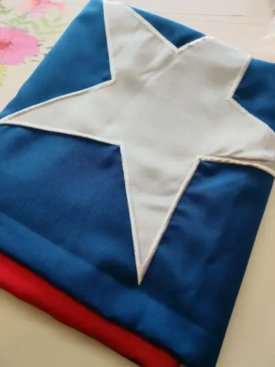 Bandera de Chile grande con estrella blanca - miniatura 1