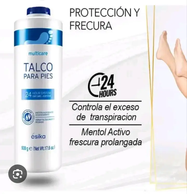 Talco para pies Multicare con mentol activo