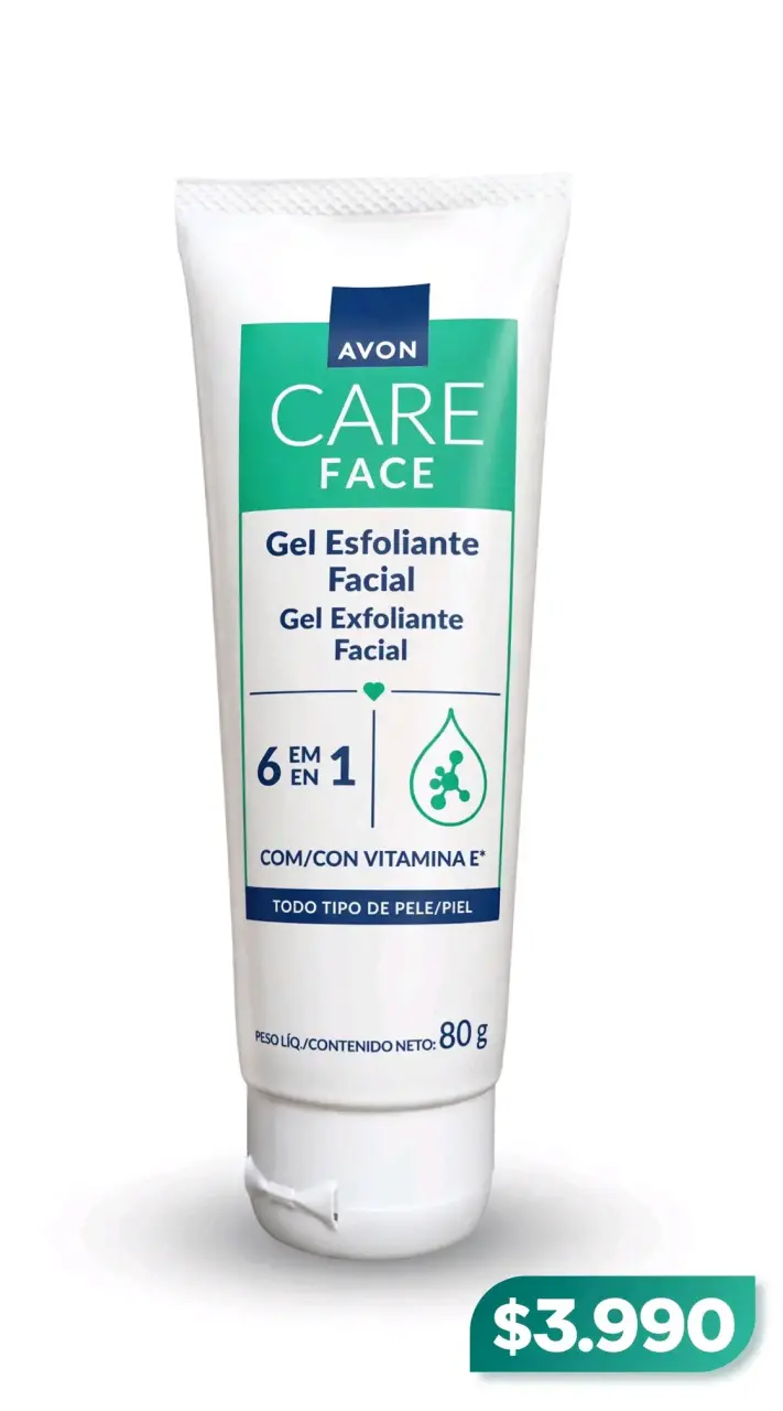 Gel exfoliante facial Avon Care con vitamina E