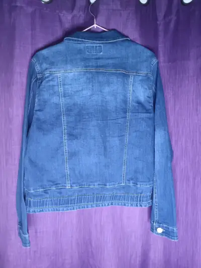 Chaqueta de mezclilla azul para mujer talla XL - miniatura 2