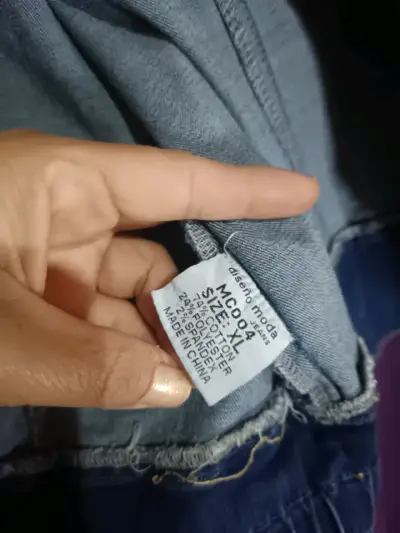 Chaqueta de mezclilla azul para mujer talla XL - miniatura 3