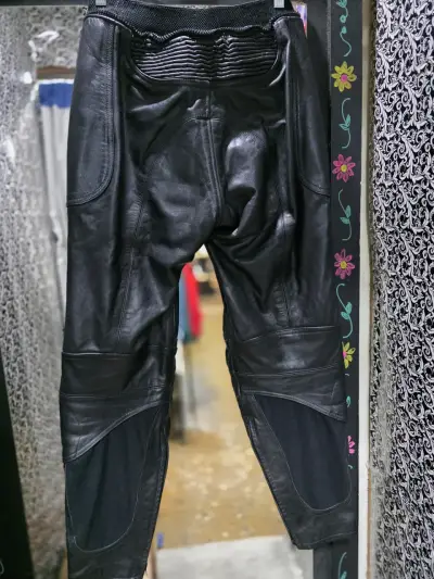 Pantalón de cuero para motociclista Gericke negro - miniatura 2