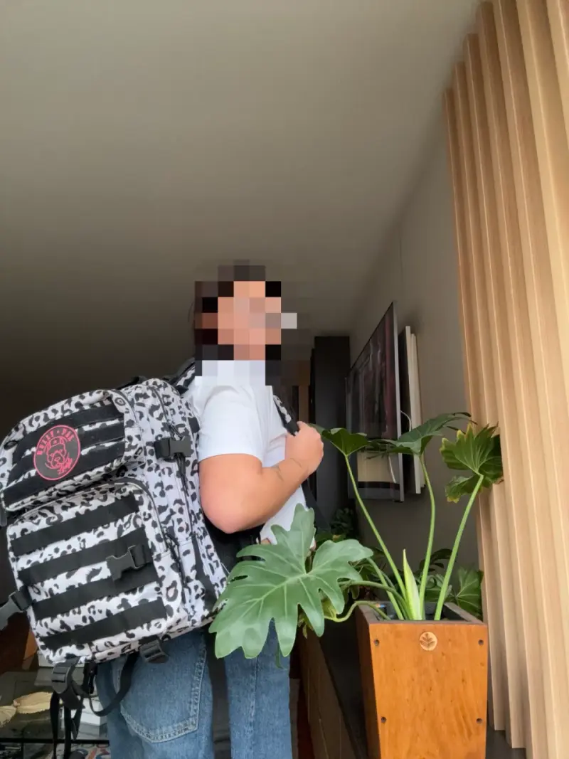 Mochila Bully Pak 25 lts con diseño de leopardo - 5