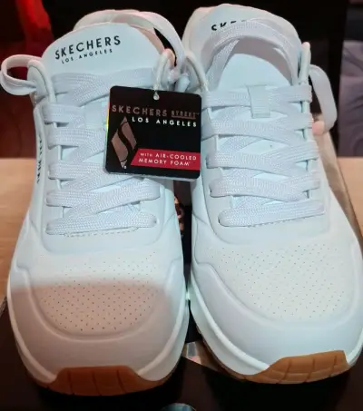 Zapatillas blancas Skechers Street Air-Cooled para hombre - miniatura 1