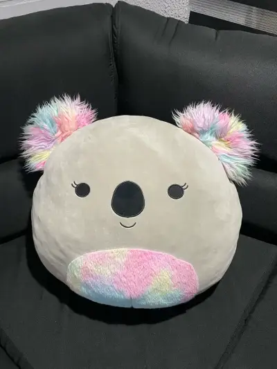 Cojín de peluche koala multicolor suave - miniatura 1