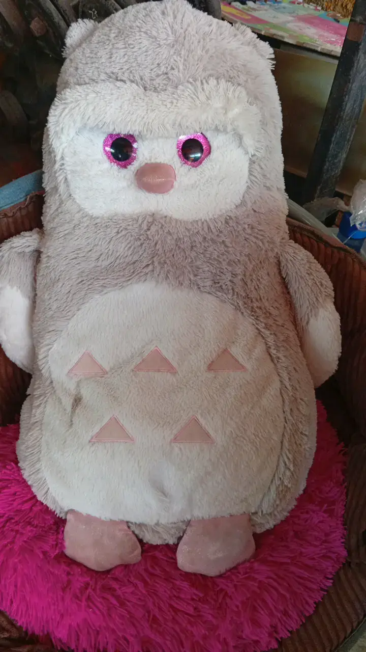 Osito de peluche grande beige con corazón 'Love.' - 2