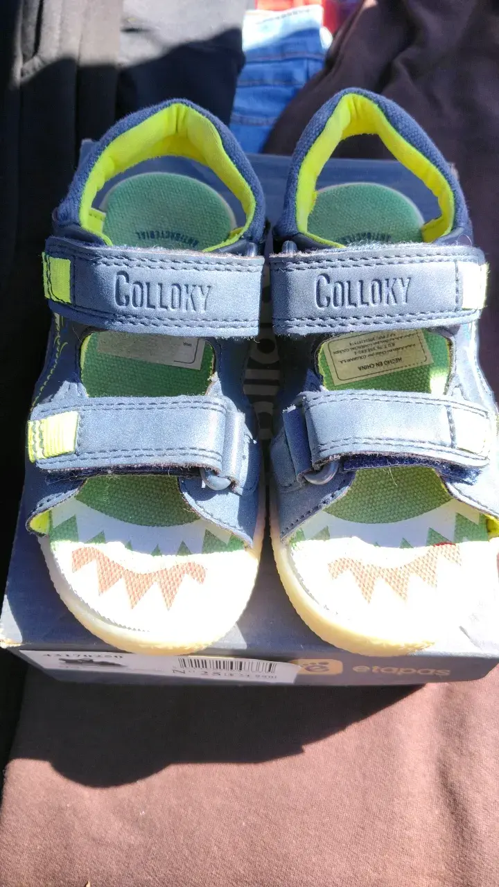 Sandalias para niño Colloky azul con diseño divertido - 1
