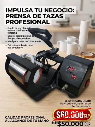 Prensa de tazas profesional con control digital - miniatura 1