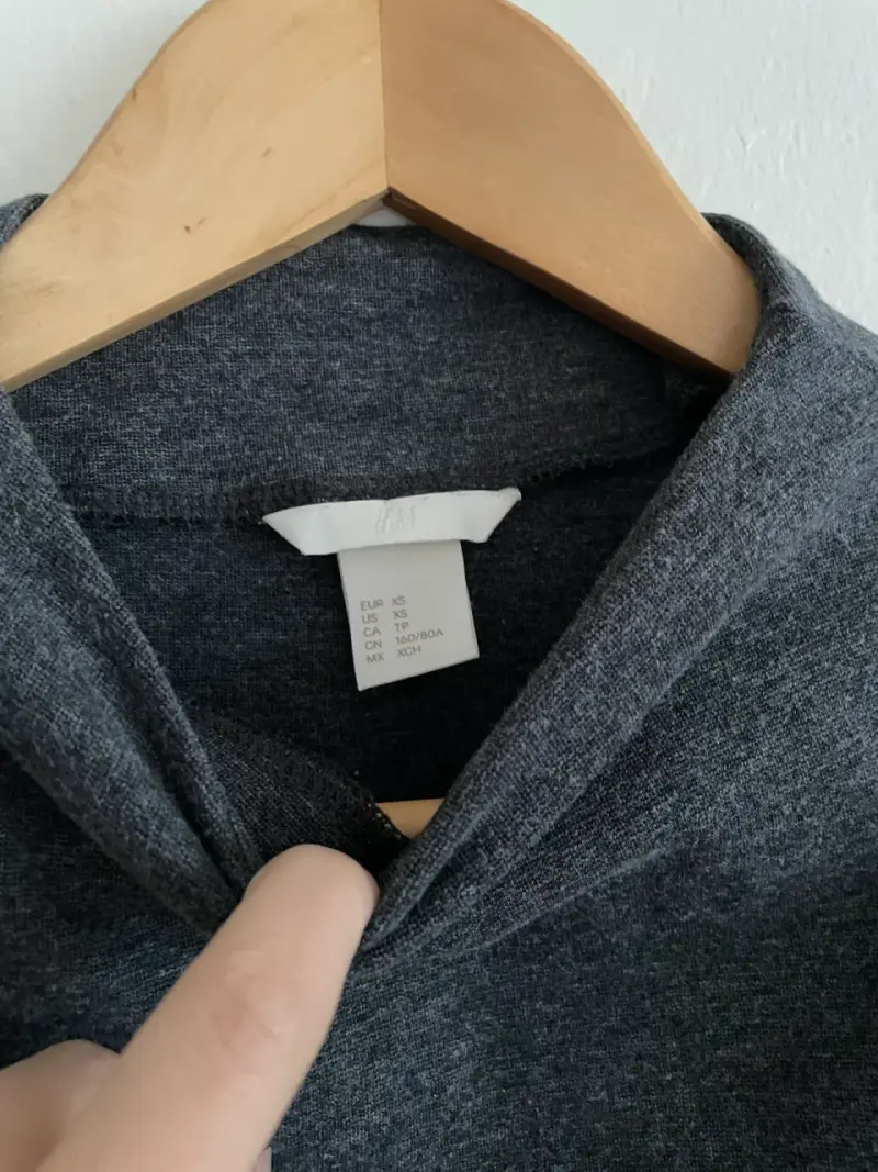Chaleco sin mangas gris H&M talla XS - 3
