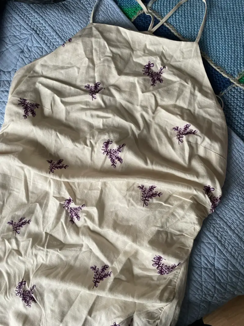 Vestido de tirantes con bordado floral - 3