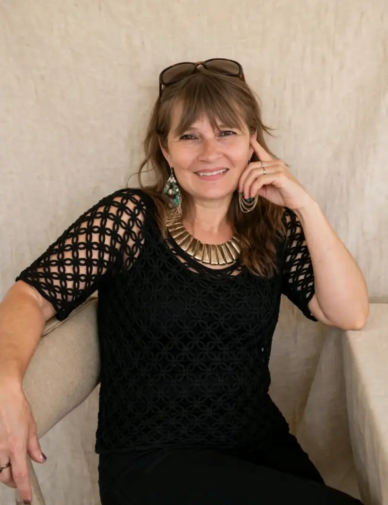 Blusas de encaje blanco y negro para mujer - 2
