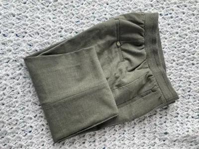 Pantalones de vestir gris para mujer - miniatura 1