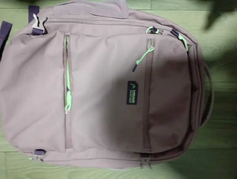 Mochila Head rosa con detalles verdes - 3