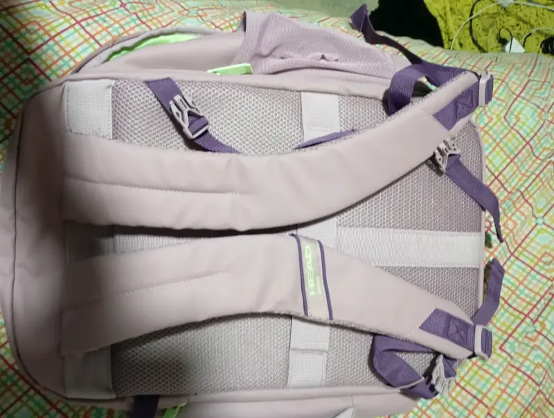 Mochila Head rosa con detalles verdes - 6