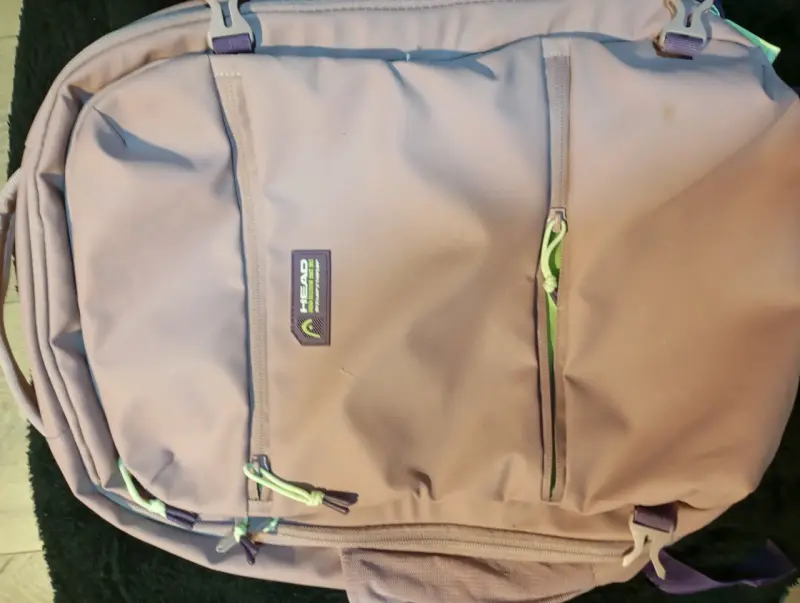 Mochila Head rosa con detalles verdes - 7