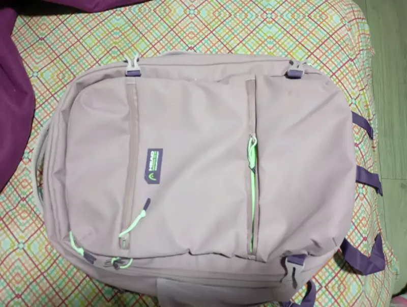 Mochila Head rosa con detalles verdes - 8