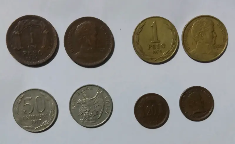 Colección de monedas antiguas variadas de Chile - 2