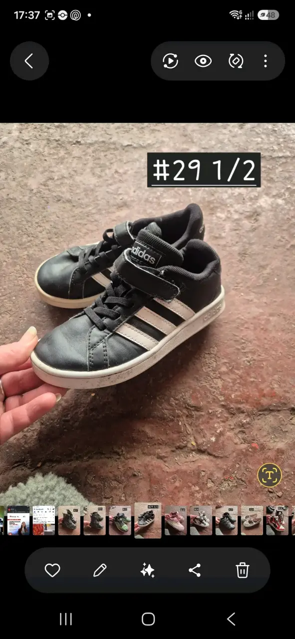 Zapatillas negras Adidas talla 29 1/2