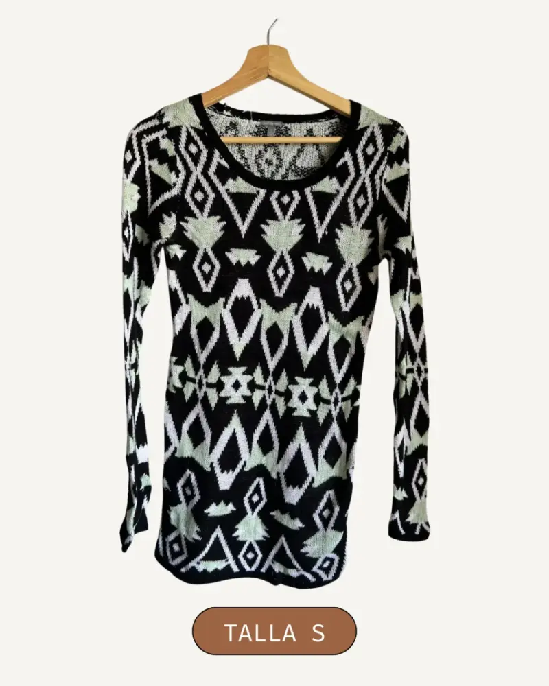 Suéter de mujer con diseño geométrico talla S
