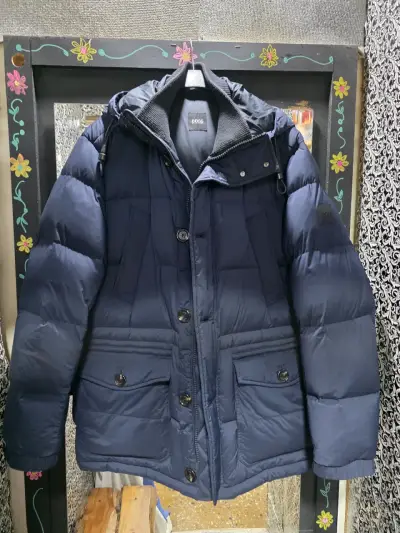 Chaqueta de plumas azul Boss para hombre - miniatura 1