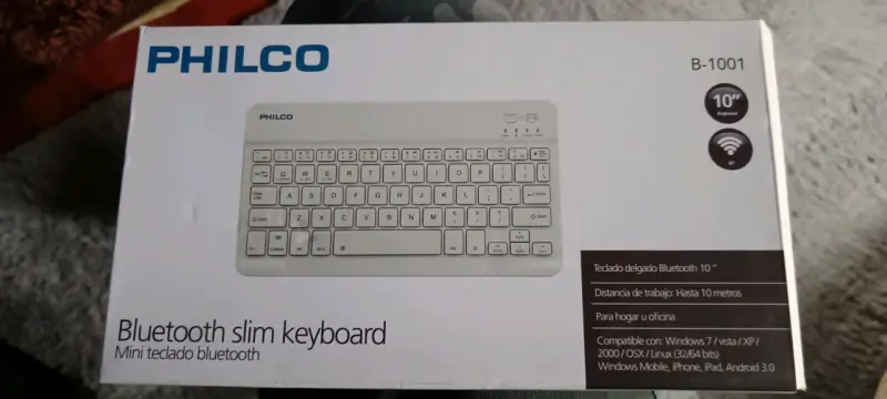 Teclado Bluetooth Slim Philco B-1001 Blanco - 2