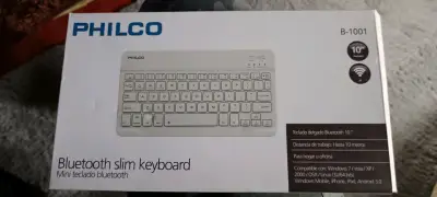Teclado Bluetooth Slim Philco B-1001 Blanco - miniatura 2