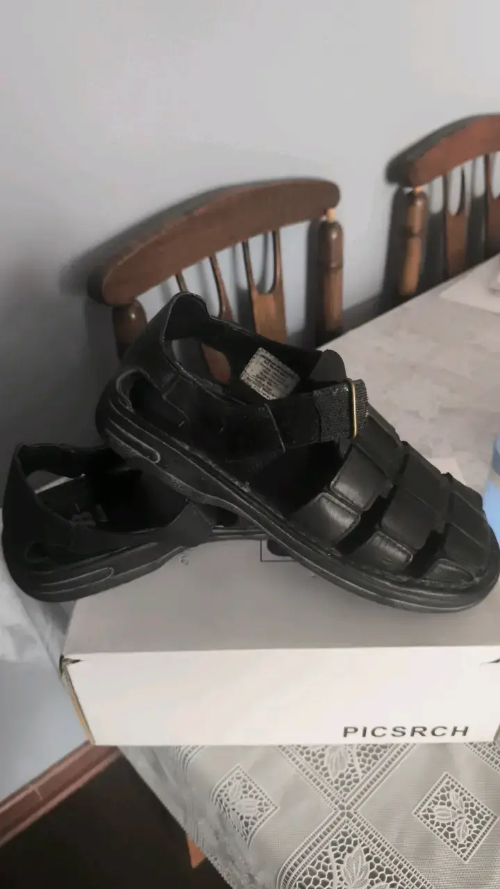 Sandalias de cuero negro para hombre Bata - 5