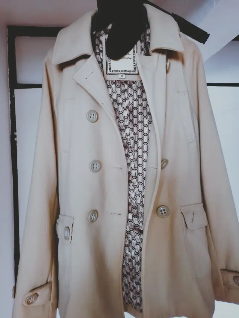 Abrigo beige de mujer talla M
