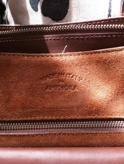 Bolso de cuero genuino Amphora hecho en Italia - miniatura 2