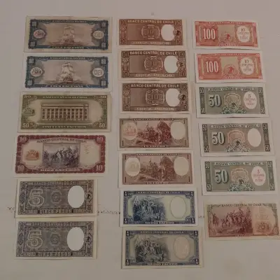 Colección de billetes antiguos de Chile - miniatura 1