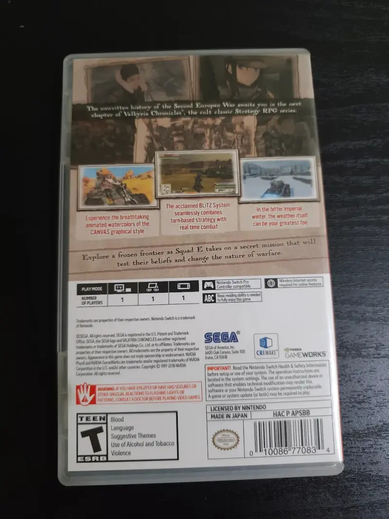Juego Valkyria Chronicles 4 Nintendo Switch Usado - 2