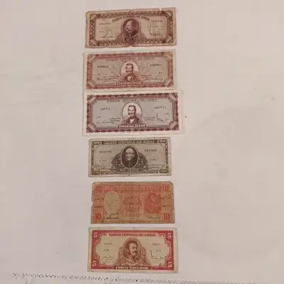 Billetes antiguos de Chile colección variada - miniatura 3
