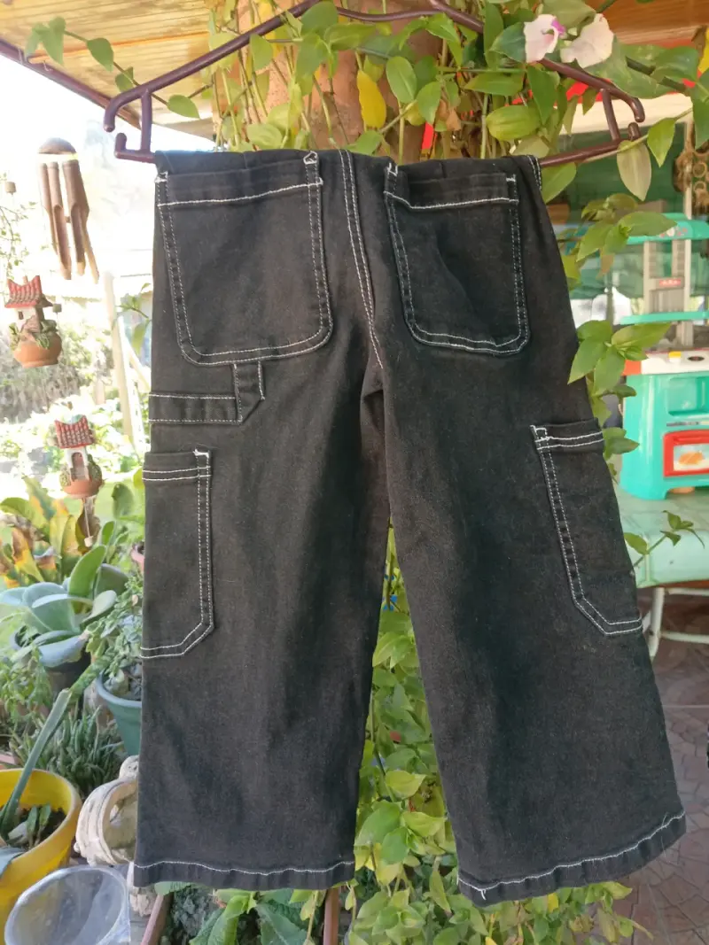 Pantalones cargo negros para niña - 2