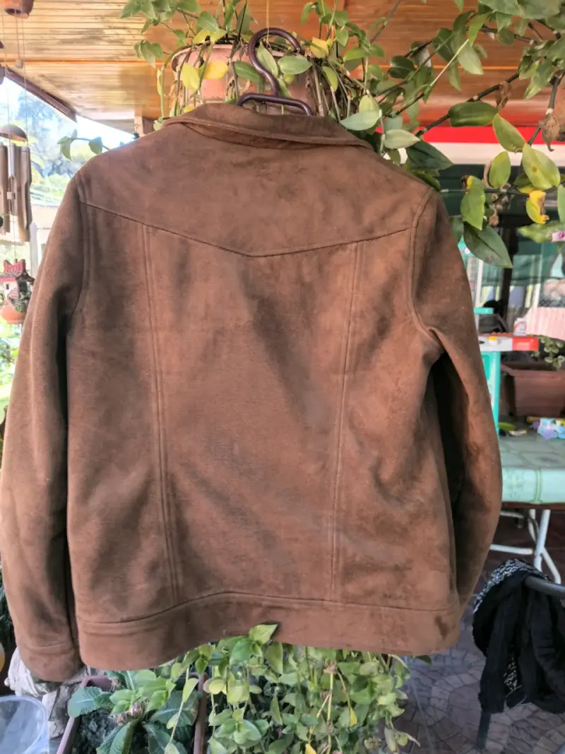 Chaqueta de gamuza marrón para muner - 1