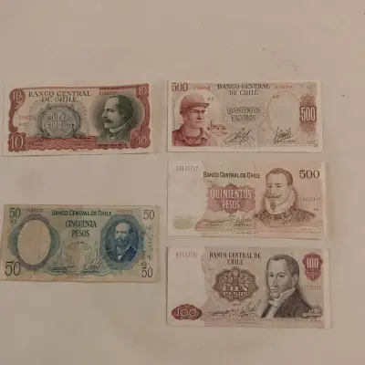 Billetes antiguos de Chile en buen estado - miniatura 2