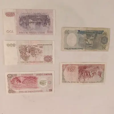 Billetes antiguos de Chile en buen estado - miniatura 4