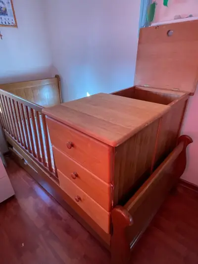 Cuna nido /cama nido con cajonera integrada - miniatura 2