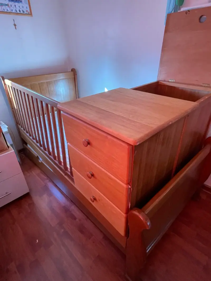 Cuna nido /cama nido con cajonera integrada - 3