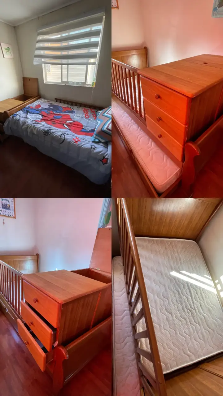 Cuna nido /cama nido con cajonera integrada - 6