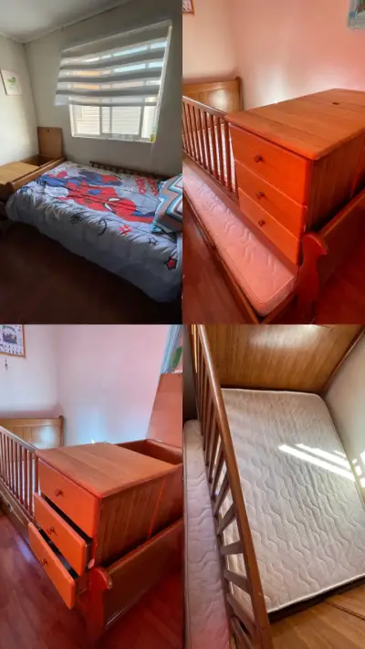 Cuna nido /cama nido con cajonera integrada - miniatura 6