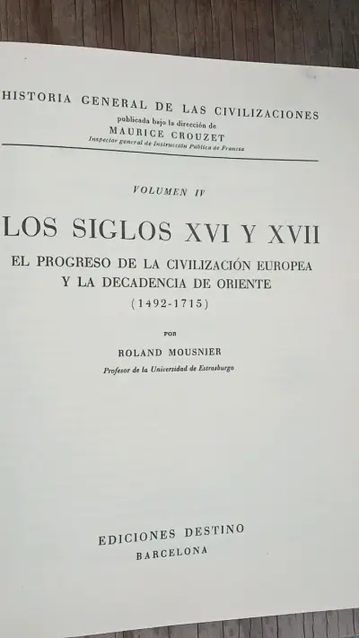 Libro Historia General de las Civilizaciones Volumen IV - miniatura 1