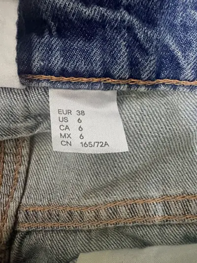 Jeans de mezclilla azul talla 38 para mujer - miniatura 2