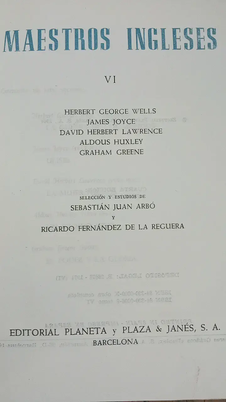 Libro Maestros Ingleses VI Editorial Planeta - 1