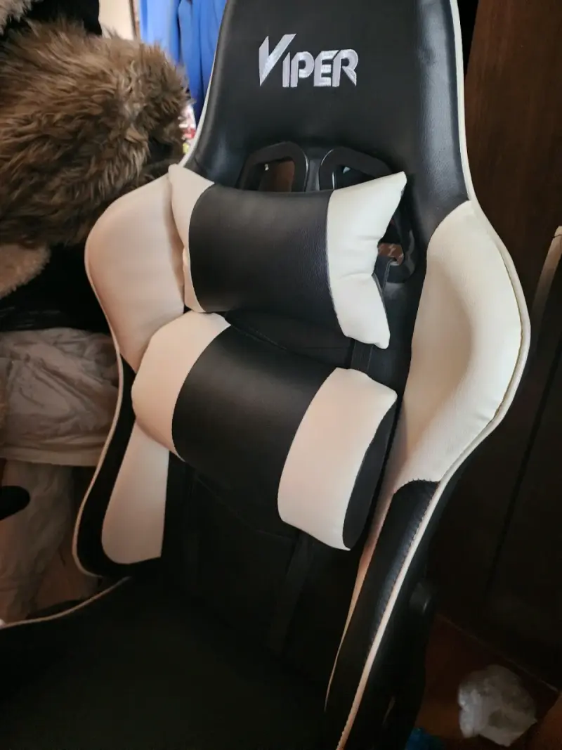 Silla Gamer Viper Negra y Blanca Ergonómica - 3